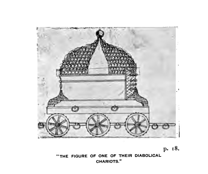 The figure of one of their diabolical chariots